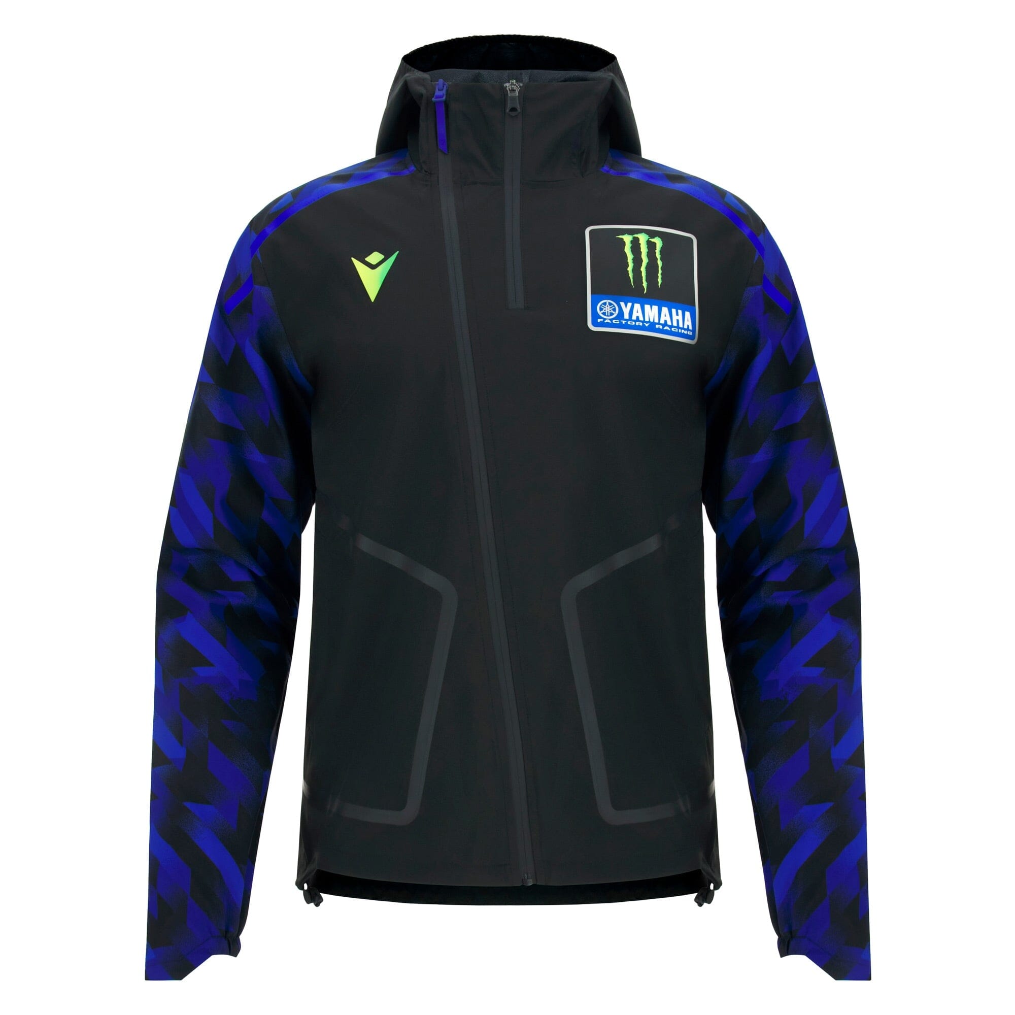 Monster Energy Yamaha Men's Fan Gear Rain Jacket - Black Jackets Yamaha Racing 
