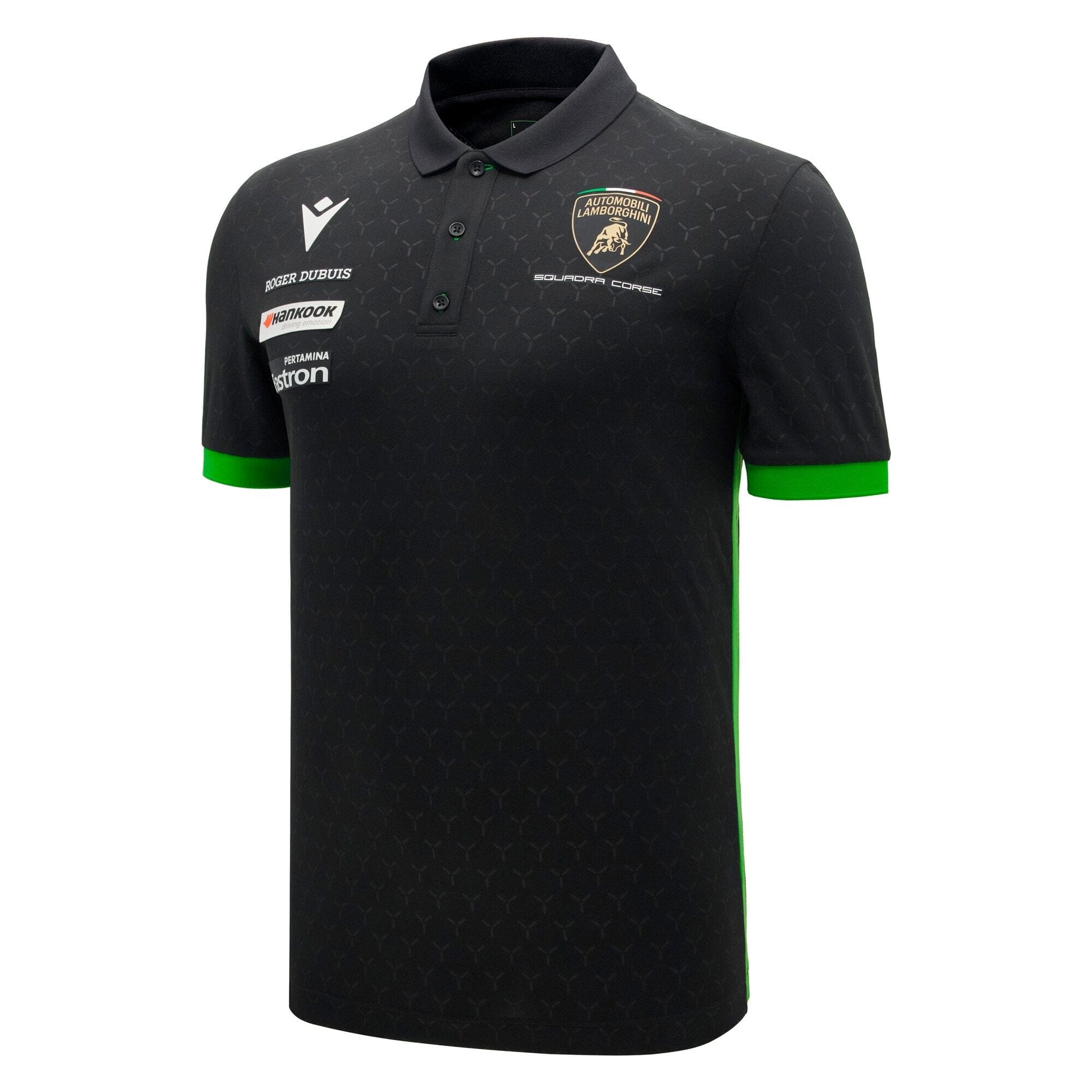 Automobili Lamborghini Squadra Corse 2026 Men's Team Polo Shirt - White/Black Polos Automobili Lamborghini 