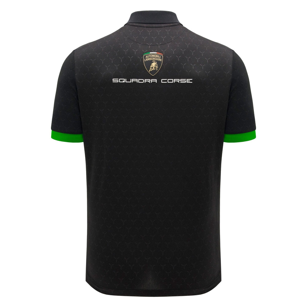Automobili Lamborghini Squadra Corse 2026 Men's Team Polo Shirt - White/Black Polos Automobili Lamborghini 