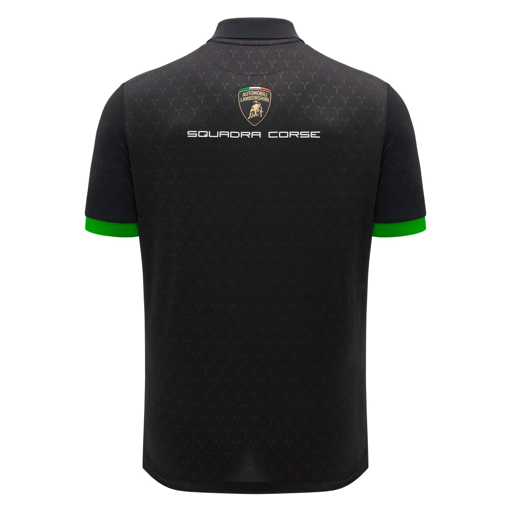 Automobili Lamborghini Squadra Corse 2026 Men's Team Polo Shirt - White/Black Polos Automobili Lamborghini 