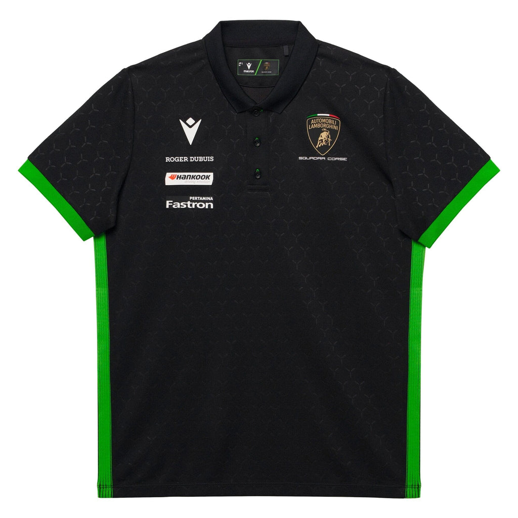Automobili Lamborghini Squadra Corse 2026 Kids Team Polo Shirt - White/Black Polos Automobili Lamborghini S Black 