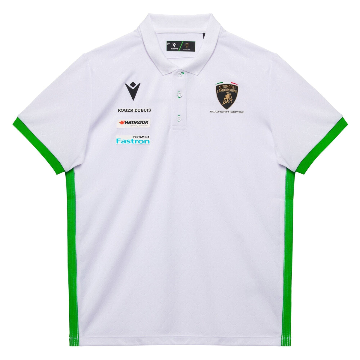 Automobili Lamborghini Squadra Corse 2026 Kids Team Polo Shirt - White/Black Polos Automobili Lamborghini S White 