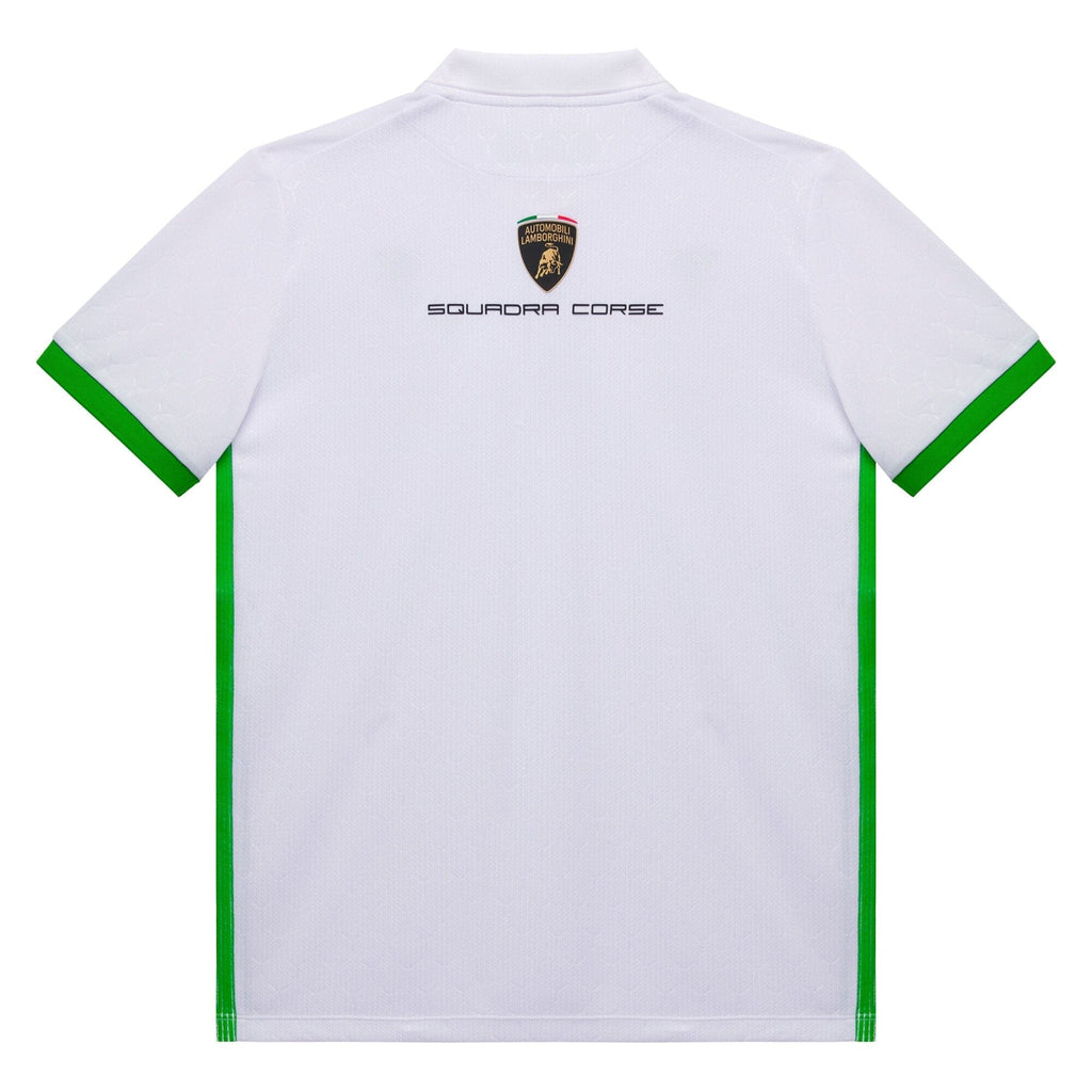 Automobili Lamborghini Squadra Corse 2026 Kids Team Polo Shirt - White/Black Polos Automobili Lamborghini 