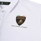 Automobili Lamborghini Squadra Corse 2026 Kids Team Polo Shirt - White/Black Polos Automobili Lamborghini 