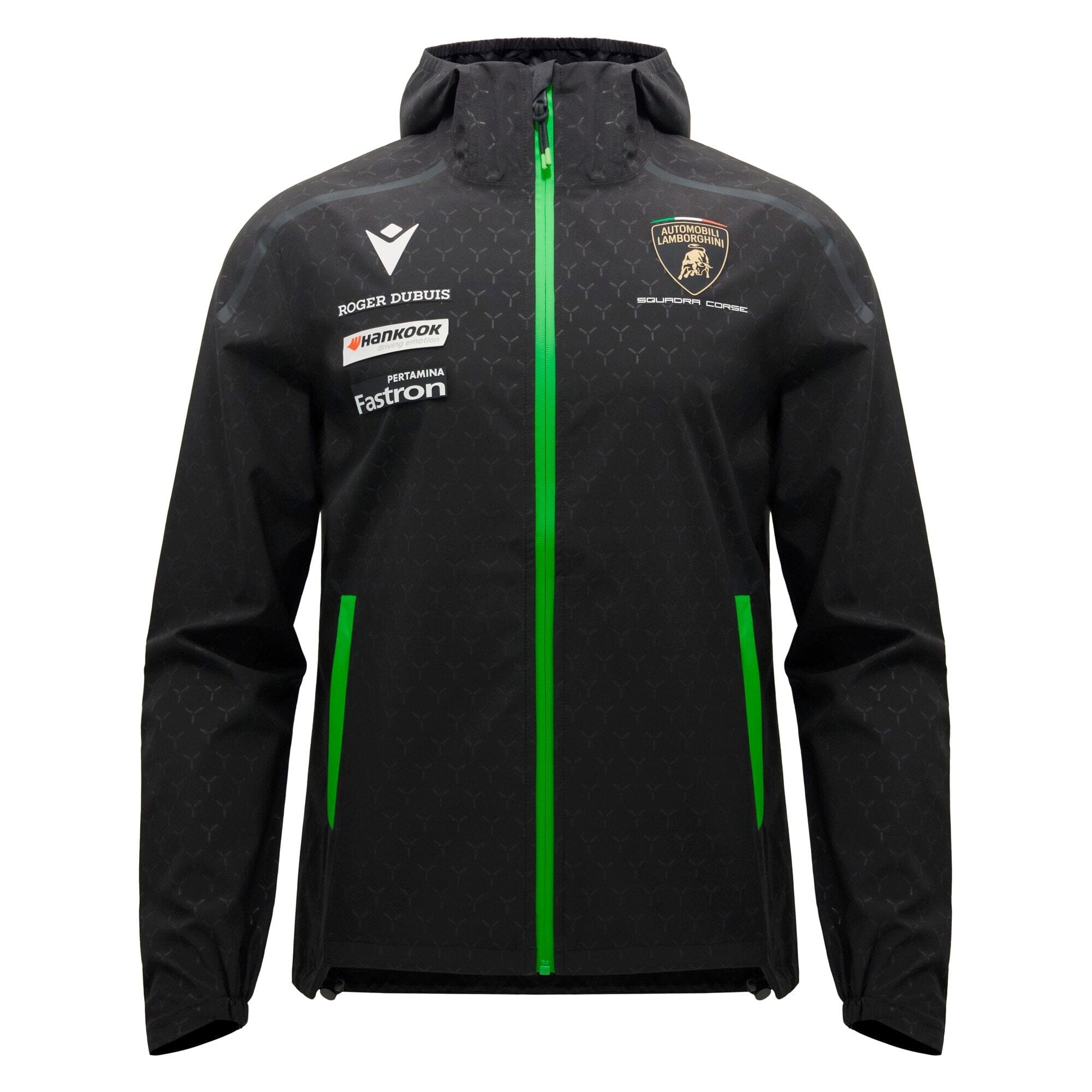 AUTOMOBILI LAMBORGHINI ブラックジャケット Automobili Lamborghini Squadra Corse 2026 Men's Rain Jacket