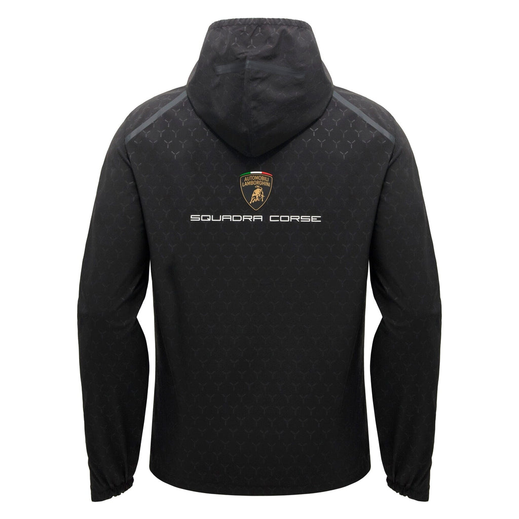 Automobili Lamborghini Squadra Corse 2026 Men's Rain Jacket - Black Jackets Automobili Lamborghini 