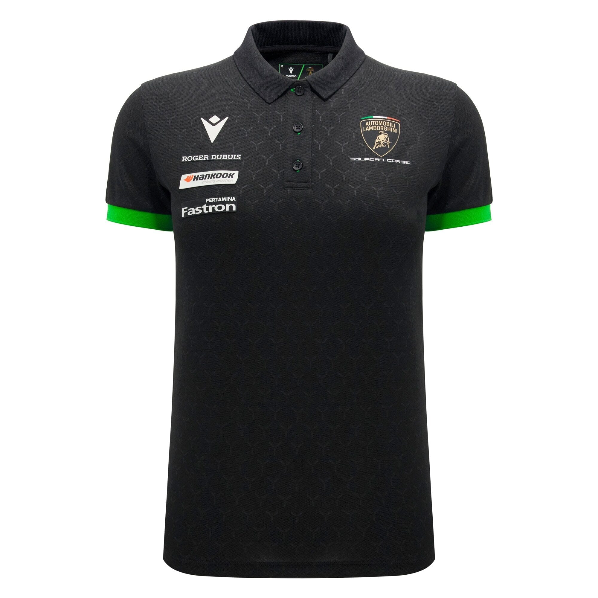 Automobili Lamborghini Squadra Corse 2026 Women's Team Polo Shirt - White/Black Polos Automobili Lamborghini XS Black 