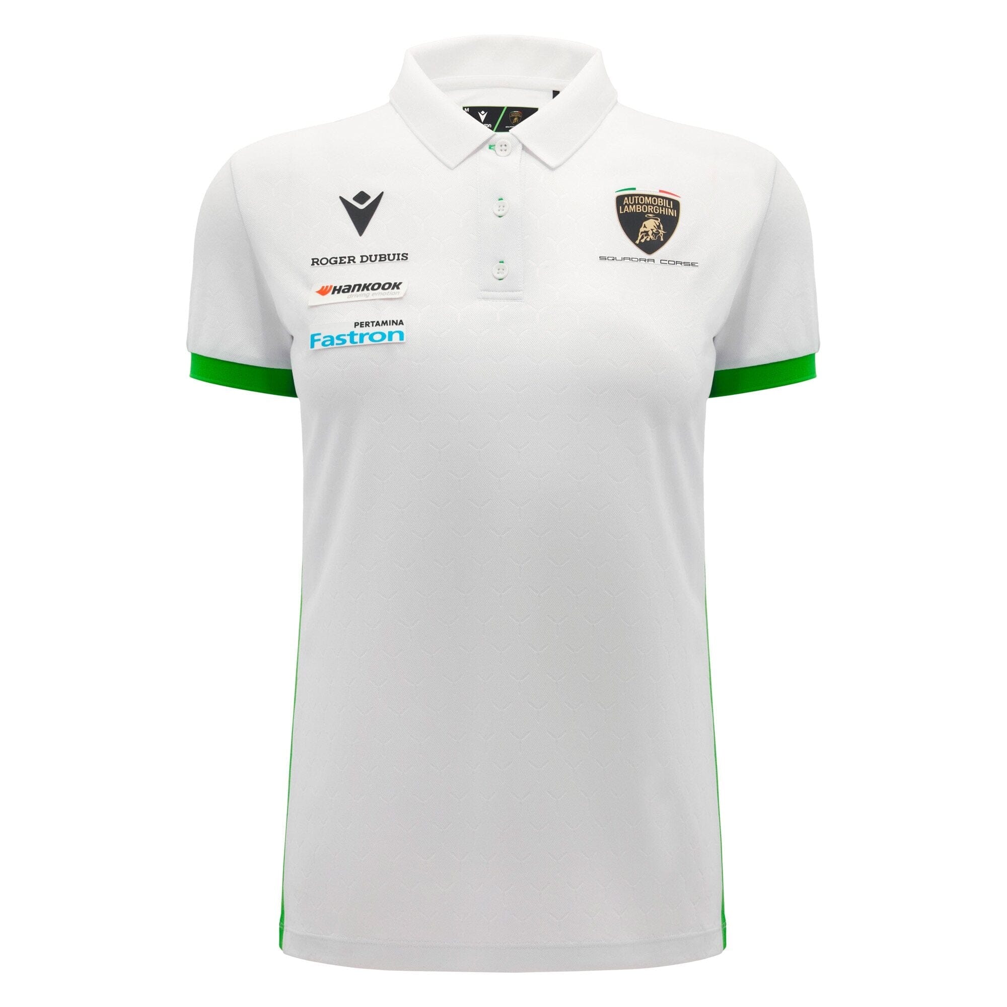 Automobili Lamborghini Squadra Corse 2026 Women's Team Polo Shirt - White/Black Polos Automobili Lamborghini XS White 