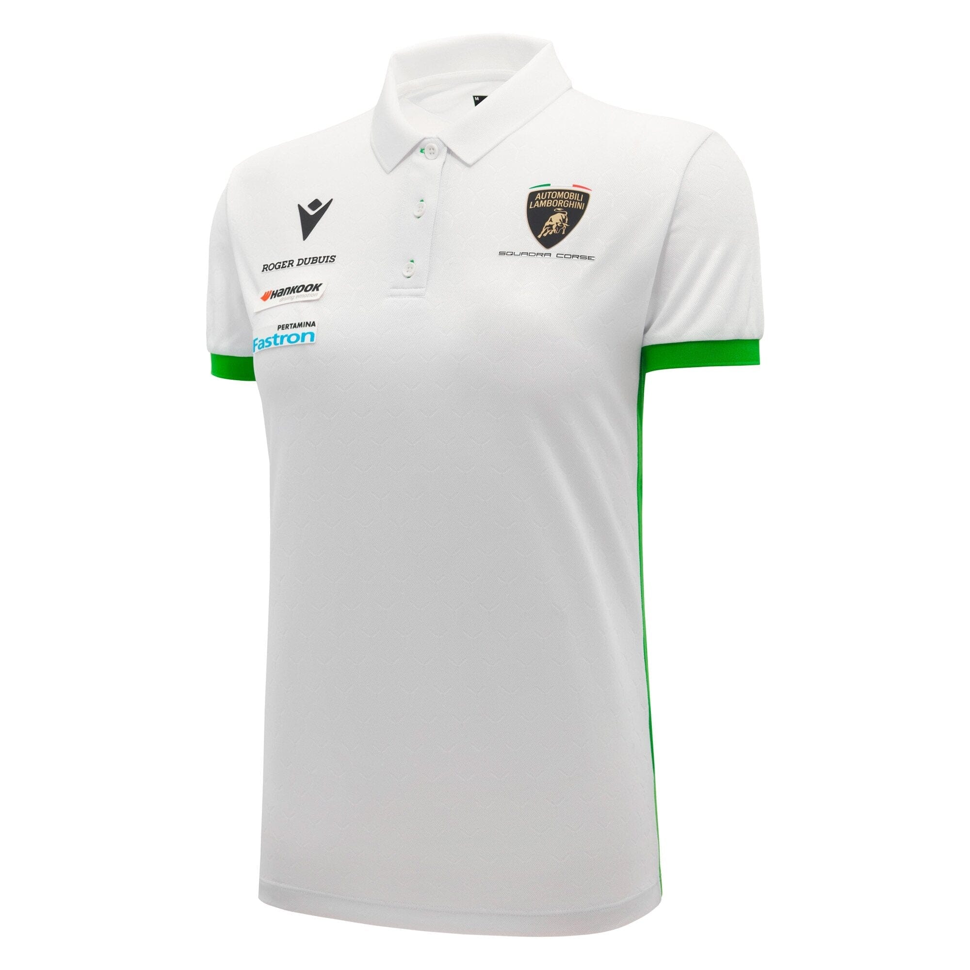 Automobili Lamborghini Squadra Corse 2026 Women's Team Polo Shirt - White/Black Polos Automobili Lamborghini 