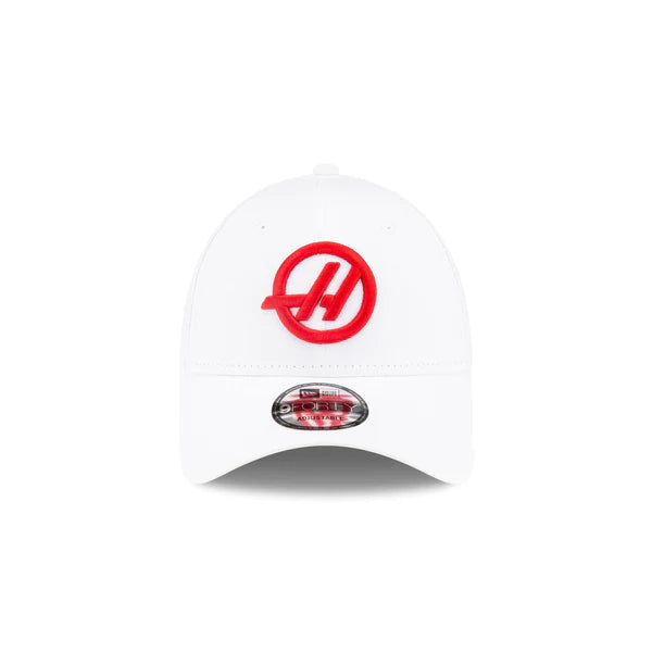 Haas Racing F1 New Era 9Forty Essentials Baseball Hat - White Hats Haas F1 Racing Team 