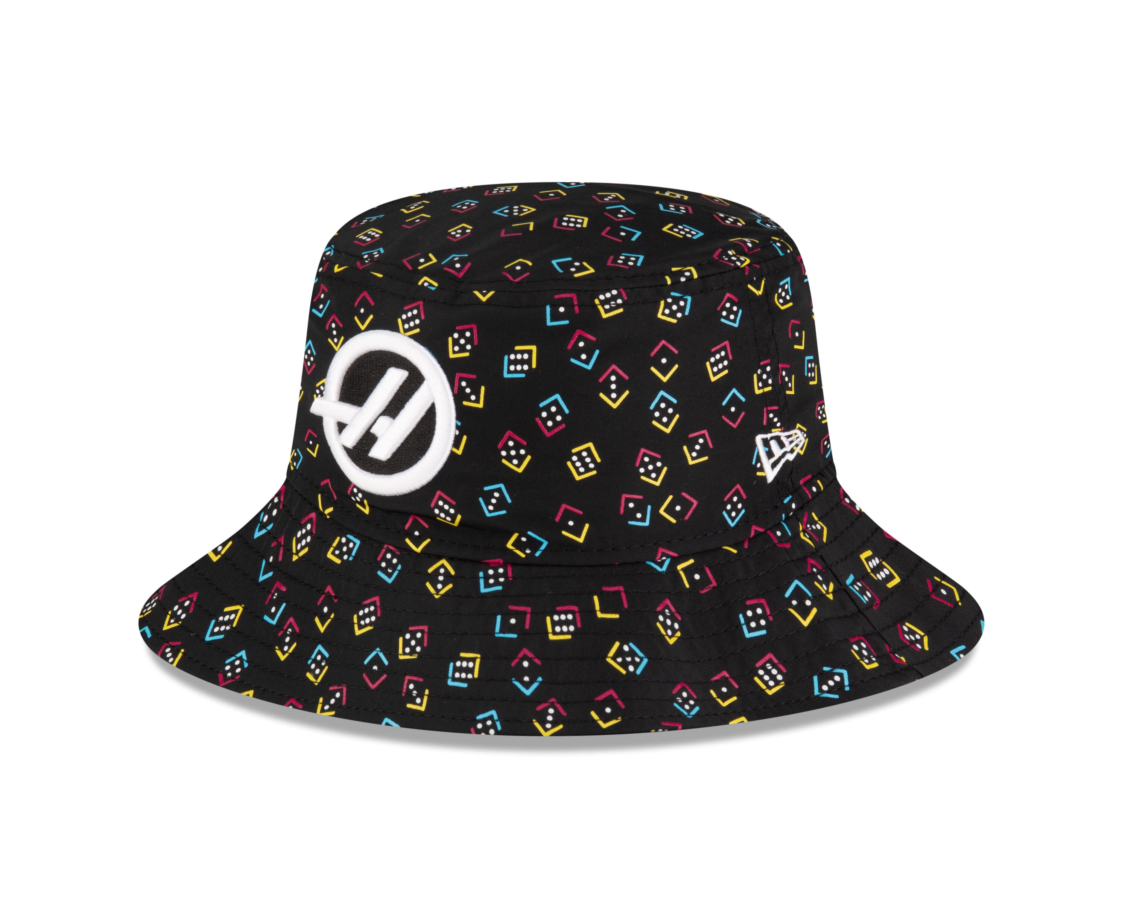 Haas Racing F1 Special Edition Vegas GP New Era Tapered Bucket Hat - Black Hats Haas F1 Racing Team 