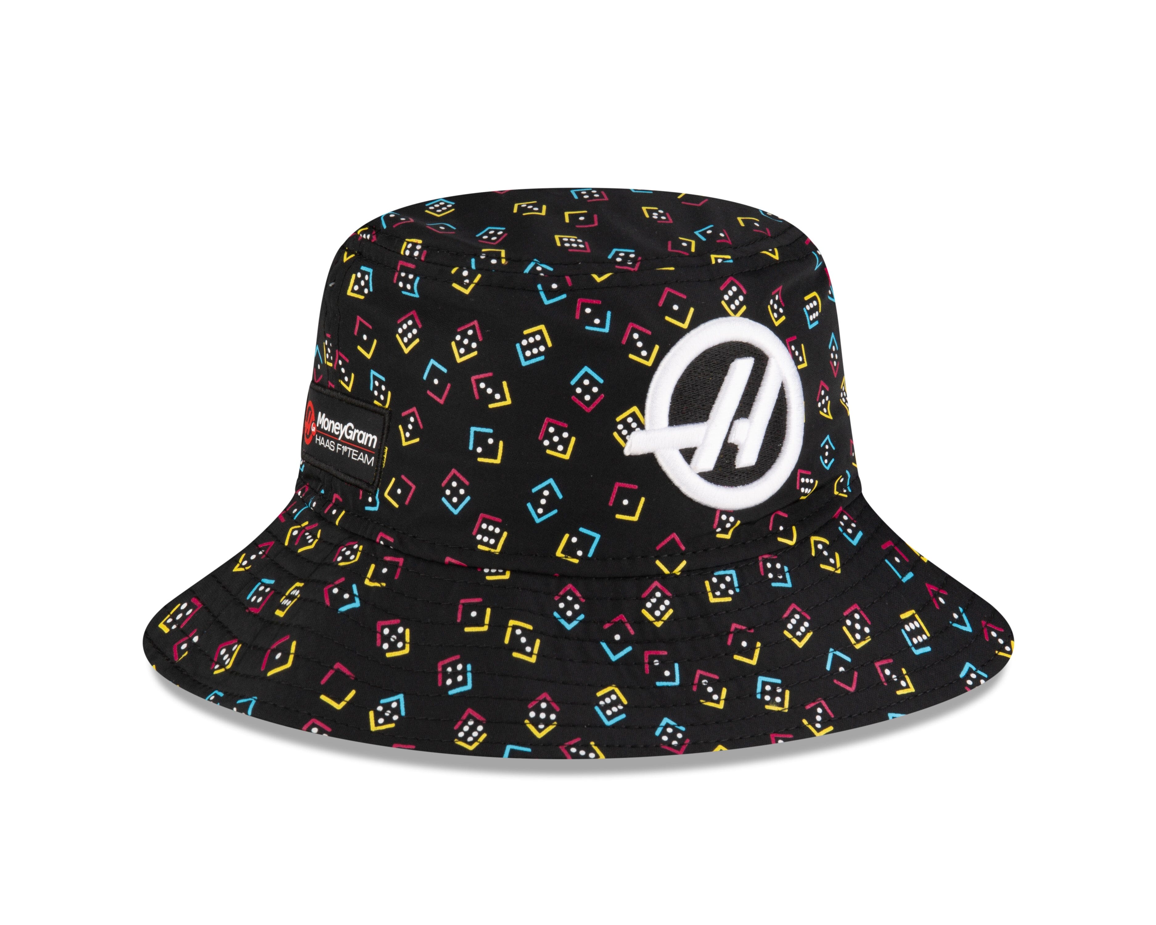 Haas Racing F1 Special Edition Vegas GP New Era Tapered Bucket Hat - Black Hats Haas F1 Racing Team 