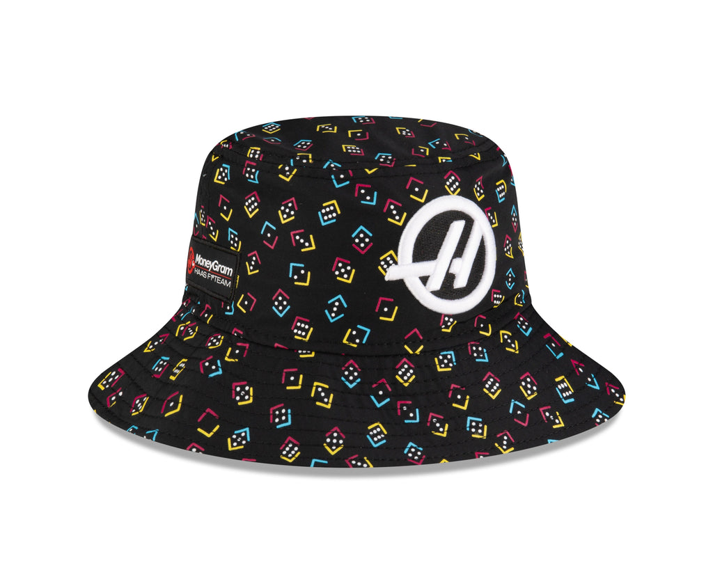 Haas Racing F1 Special Edition Vegas GP New Era Tapered Bucket Hat - Black Hats Haas F1 Racing Team 