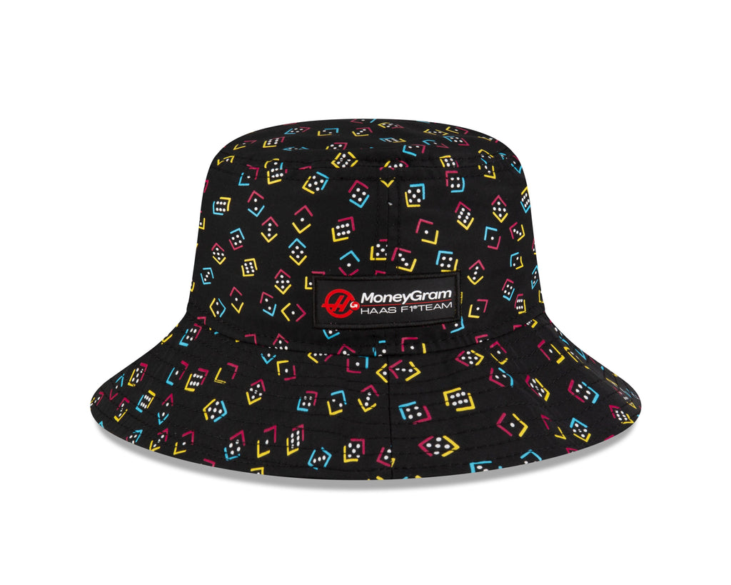 Haas Racing F1 Special Edition Vegas GP New Era Tapered Bucket Hat - Black Hats Haas F1 Racing Team 