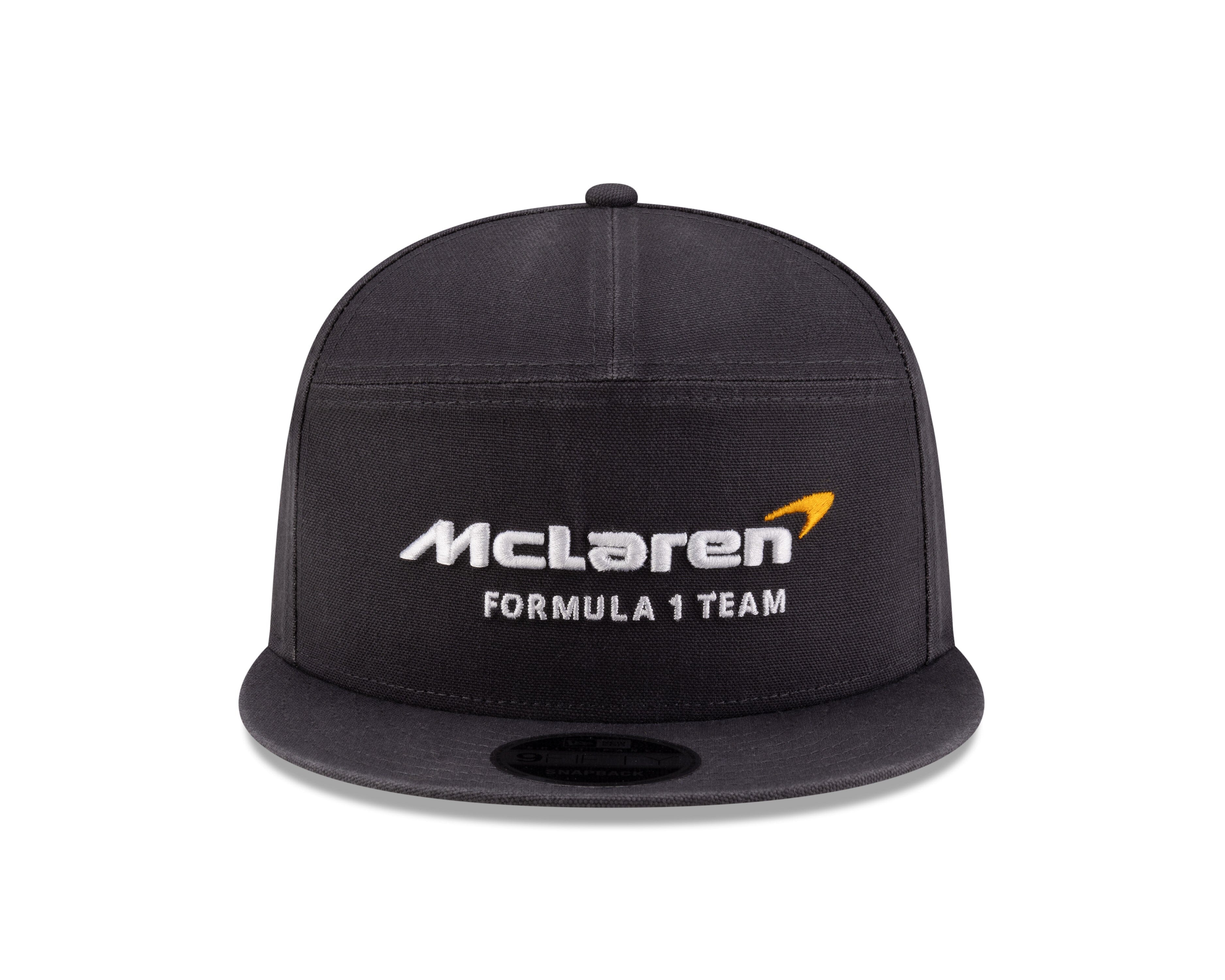 McLaren Racing F1 New Era 9Fifty Split Panel Flat Brim Hat - Stealth Black/Phantom Hats McLaren 