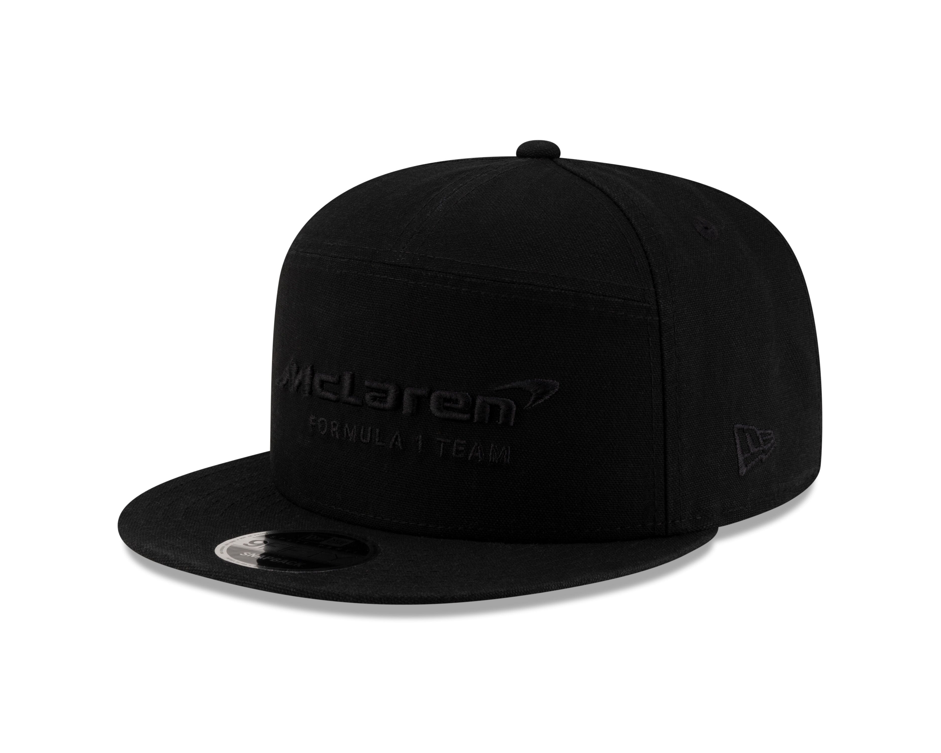 McLaren Racing F1 New Era 9Fifty Split Panel Flat Brim Hat - Stealth Black/Phantom Hats McLaren Black 