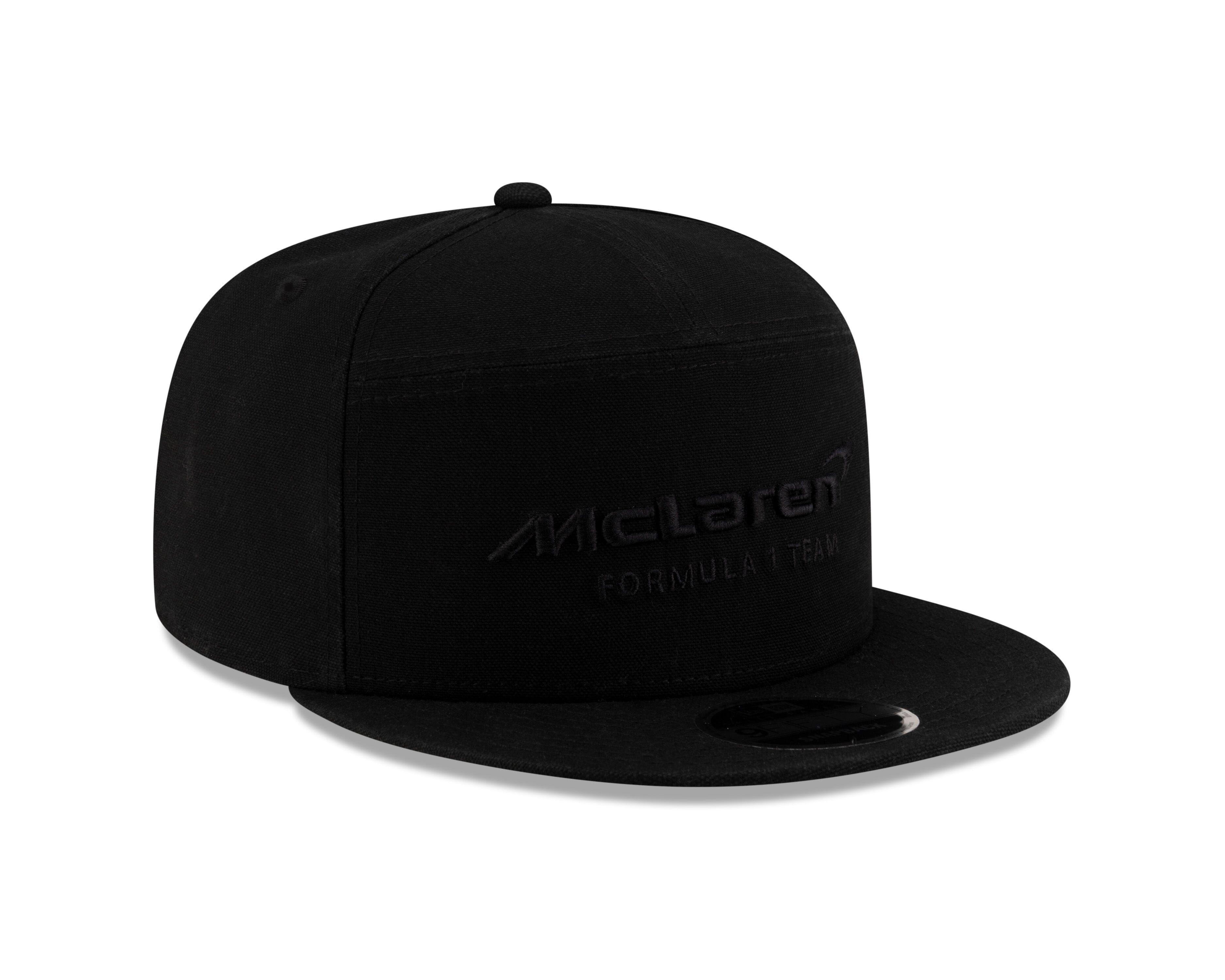 McLaren Racing F1 New Era 9Fifty Split Panel Flat Brim Hat - Stealth Black/Phantom Hats McLaren 