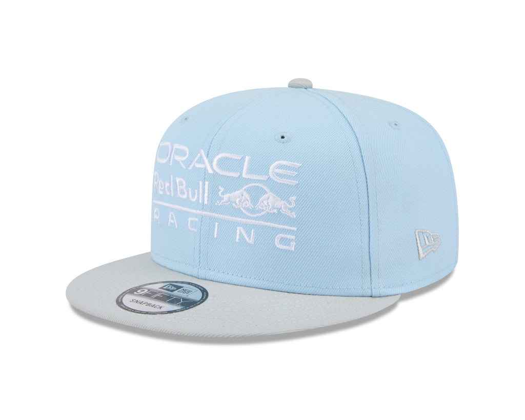 Red Bull Racing F1 New Era Kids 9fifty 2T Color Flat Brim Hat - Youth Navy/Light Blue Hats Red Bull Racing Light Blue 
