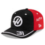 Haas Racing F1 New Era 9Seventy 2025 Esteban Ocon Team Hat - Black Hats Haas F1 Racing Team 