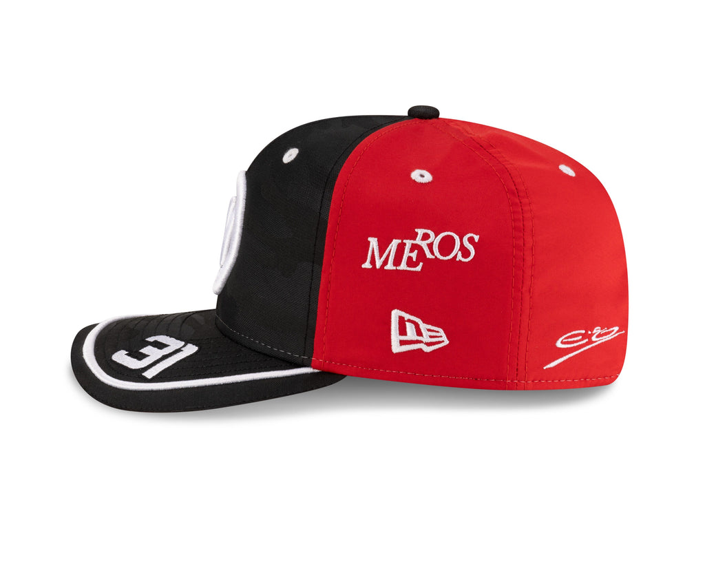 Haas Racing F1 New Era 9Seventy 2025 Esteban Ocon Team Hat - Black Hats Haas F1 Racing Team 