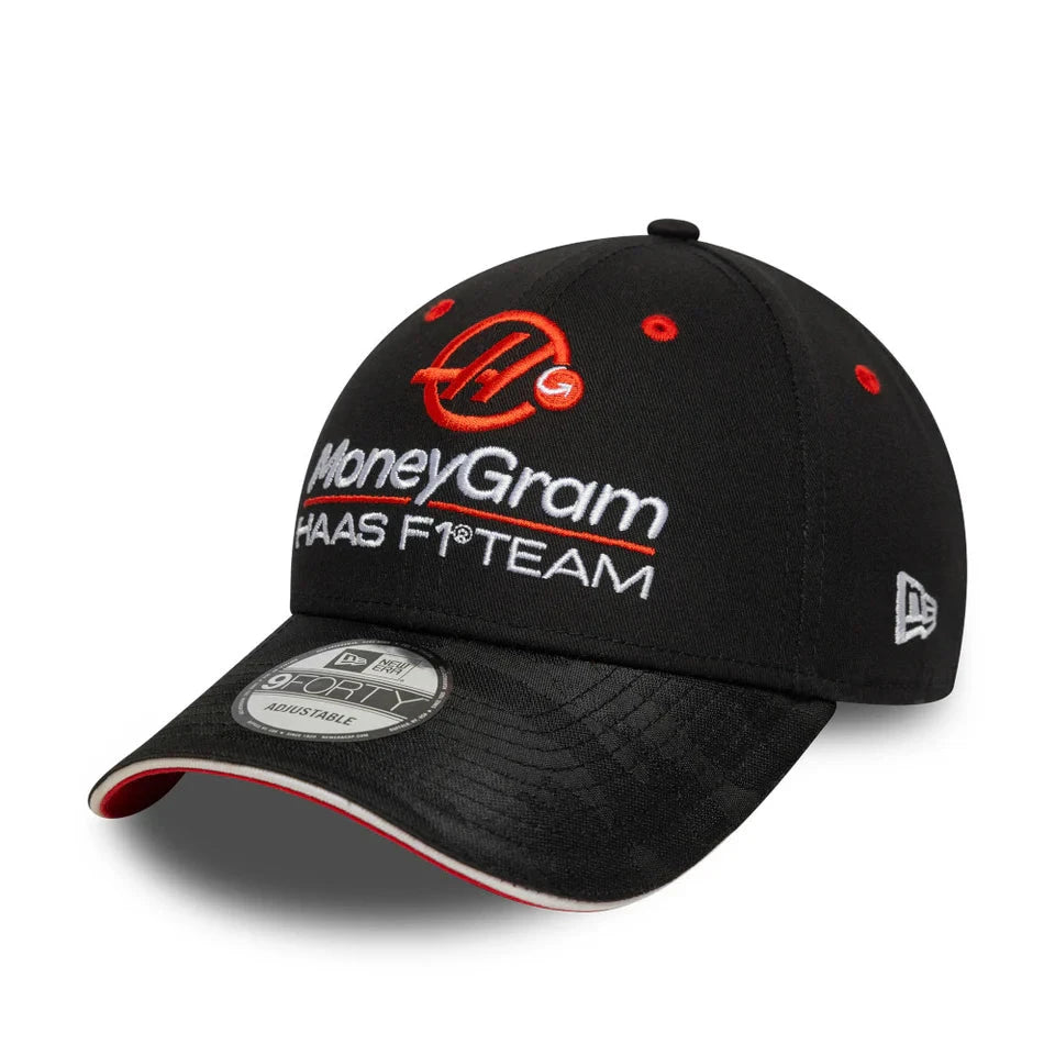 Haas Racing F1 New Era 9Forty MoneyGram Hat - Black Hats Haas F1 Racing Team 