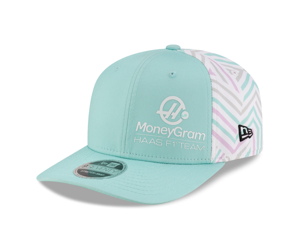 Haas Racing F1 New Era 9Seventy Special Edition Miami GP Hat - Mint Blue Hats Haas F1 Racing Team 