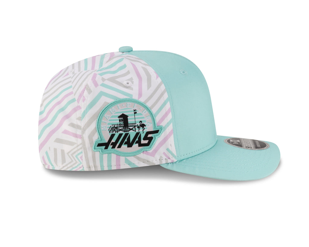 Haas Racing F1 New Era 9Seventy Special Edition Miami GP Hat - Mint Blue Hats Haas F1 Racing Team 