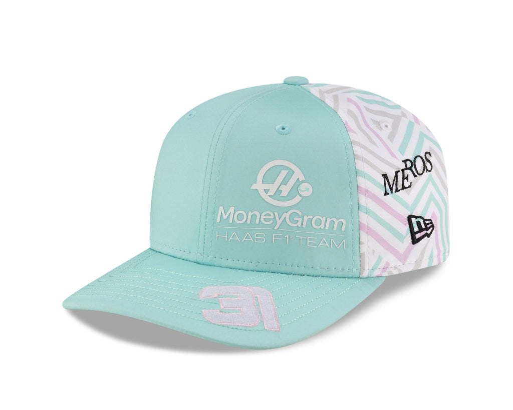 Haas Racing F1 New Era 9Seventy Special Edition Esteban Ocon Miami GP Hat - Mint Blue Hats Haas F1 Racing Team 