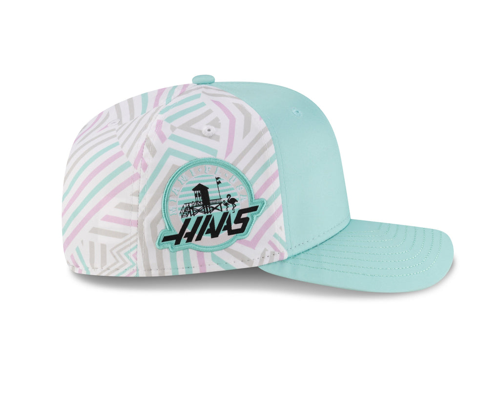 Haas Racing F1 New Era 9Seventy Special Edition Esteban Ocon Miami GP Hat - Mint Blue Hats Haas F1 Racing Team 