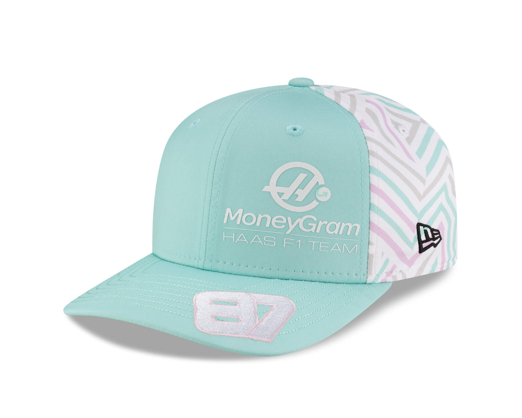 Haas Racing F1 New Era 9Seventy Special Edition Ollie Bearman Miami GP Hat - Mint Blue Hats Haas F1 Racing Team 