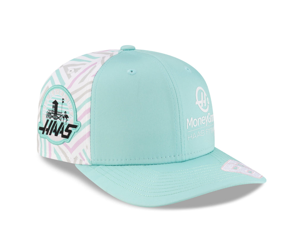 Haas Racing F1 New Era 9Seventy Special Edition Ollie Bearman Miami GP Hat - Mint Blue Hats Haas F1 Racing Team 