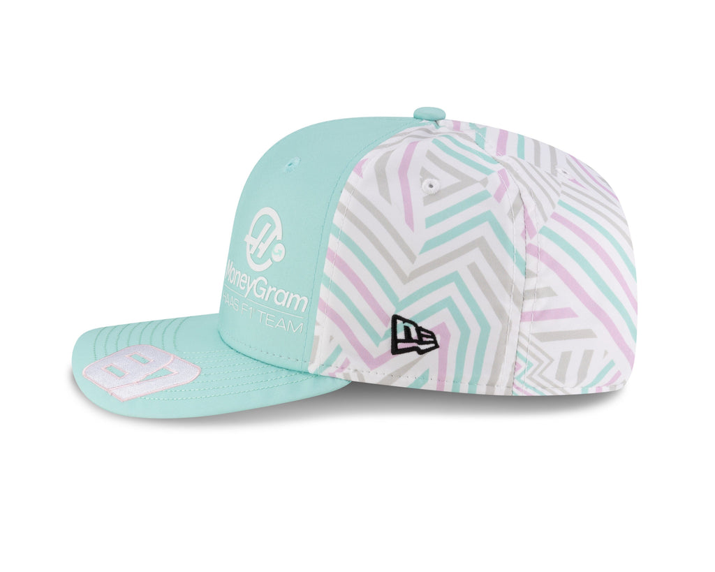 Haas Racing F1 New Era 9Seventy Special Edition Ollie Bearman Miami GP Hat - Mint Blue Hats Haas F1 Racing Team 