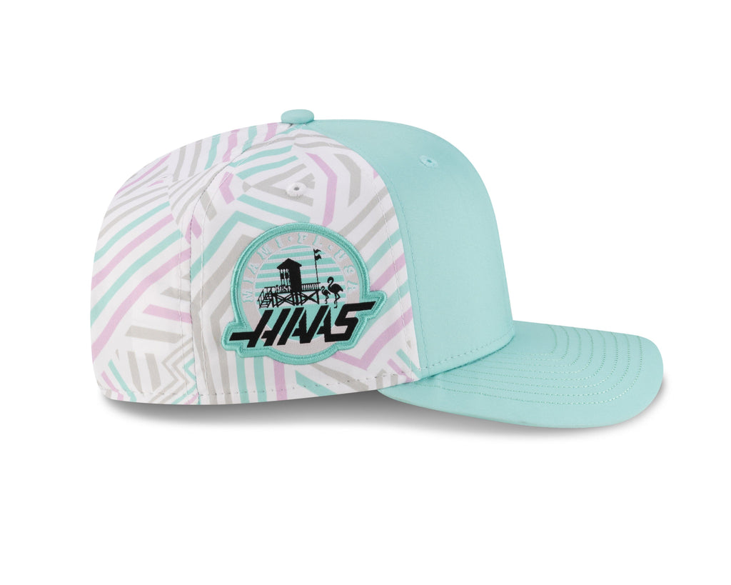 Haas Racing F1 New Era 9Seventy Special Edition Ollie Bearman Miami GP Hat - Mint Blue Hats Haas F1 Racing Team 