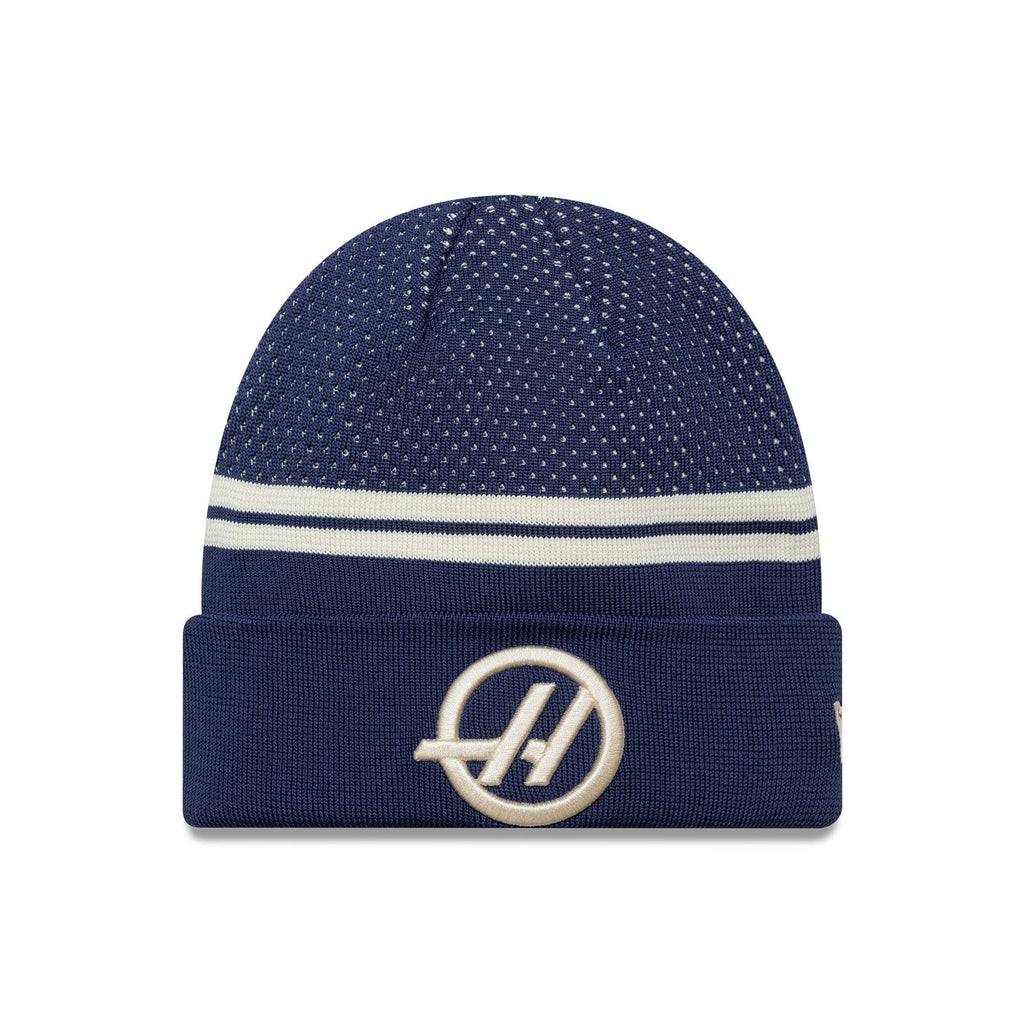 Haas Racing F1 Engineered Cuff Beanie - Navy Hats Haas F1 Racing Team 