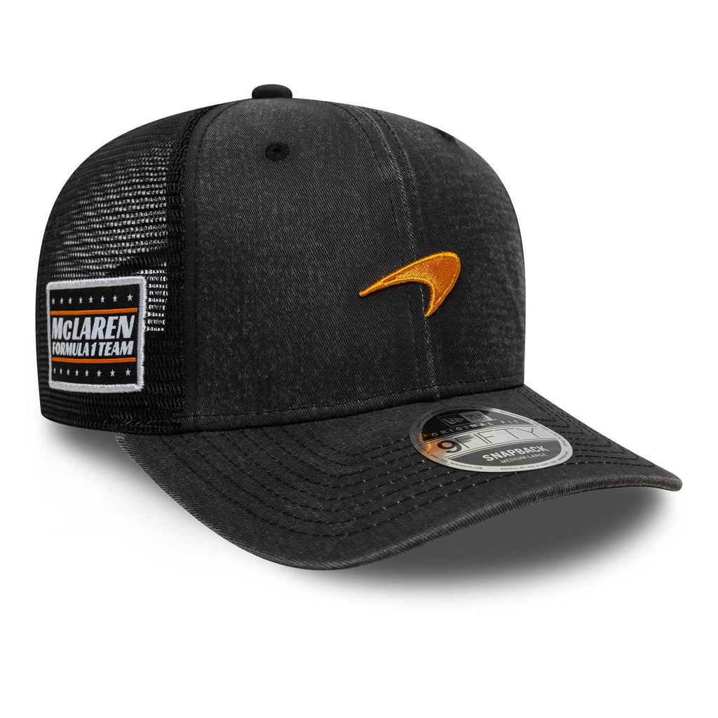 McLaren Racing F1 New Era 9Fifty Washed Trucker Hat - Black Hats McLaren-Castore 