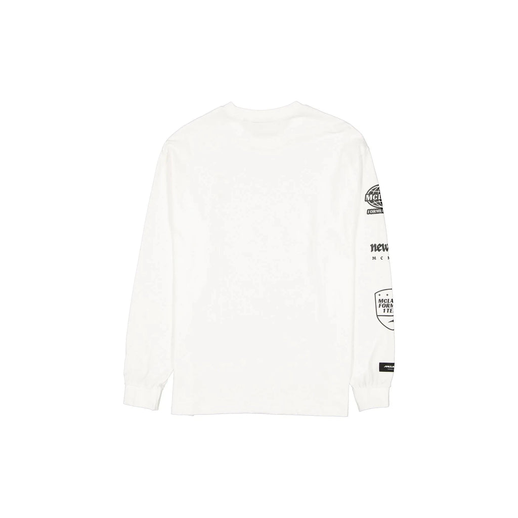 McLaren F1 x New Era Long Sleeve Racing T-Shirt - White/Black T-shirts McLaren-Castore 