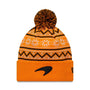 McLaren F1 New Era Limited Edition Holiday Cuff Bobble Beanie - Papaya Hats McLaren 