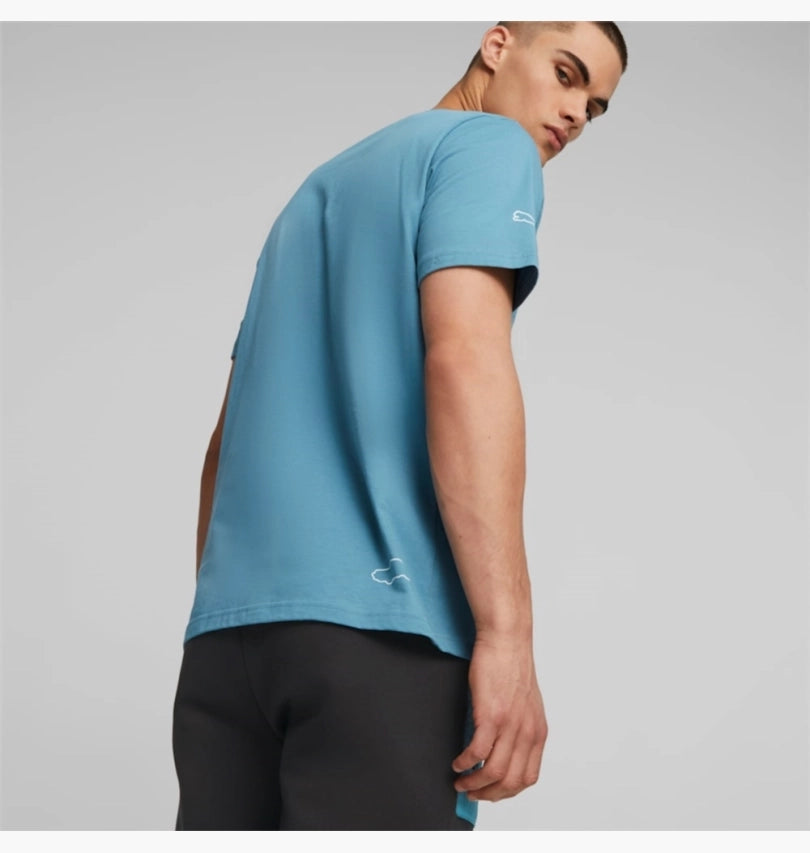 Porsche Legacy Puma Men s Motorsport T Shirt Black Blue CMC Motorsports