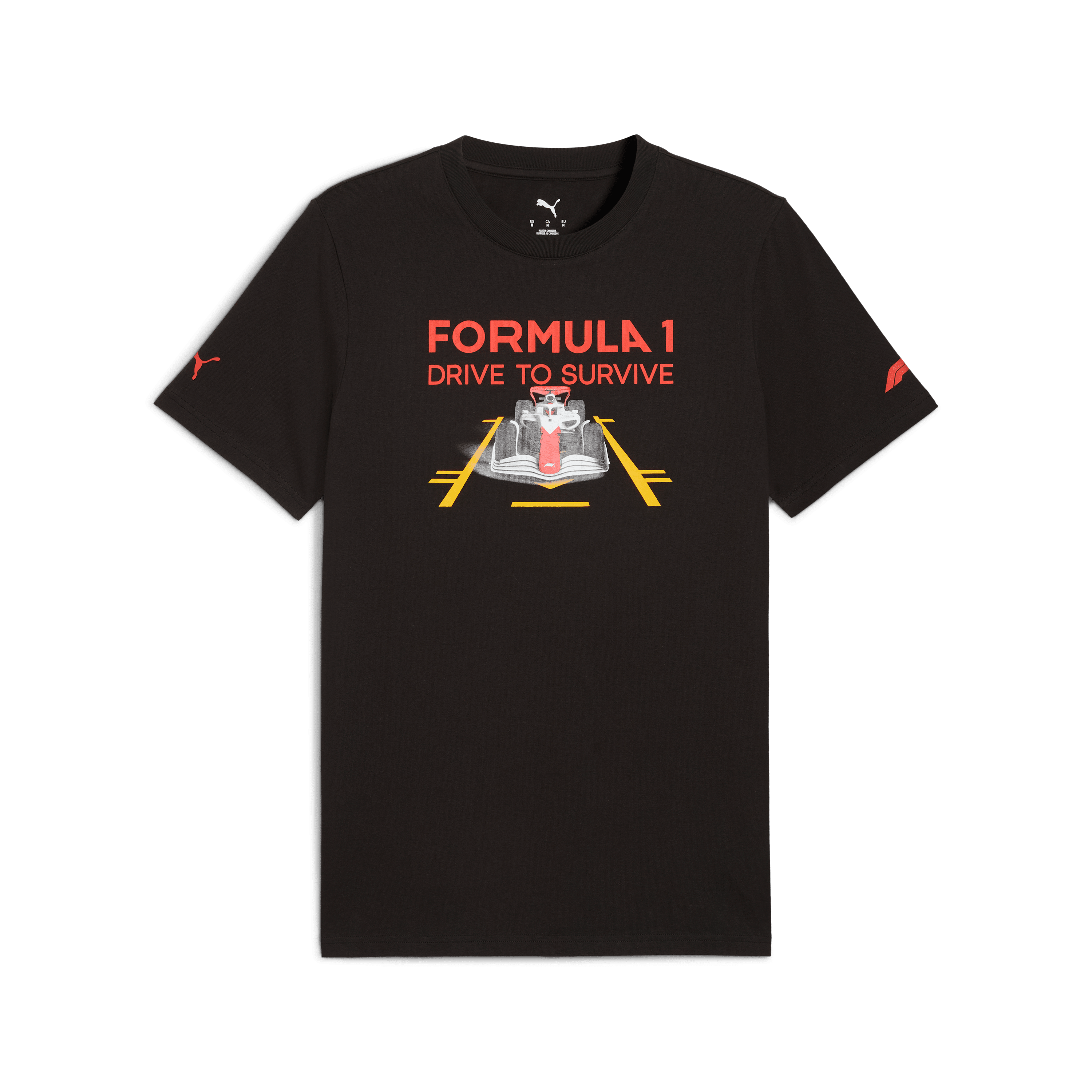 Formula 1 Tech Puma "Drive to Survive" T-Shirt - Black/White T-shirts Formula 1 S Black 