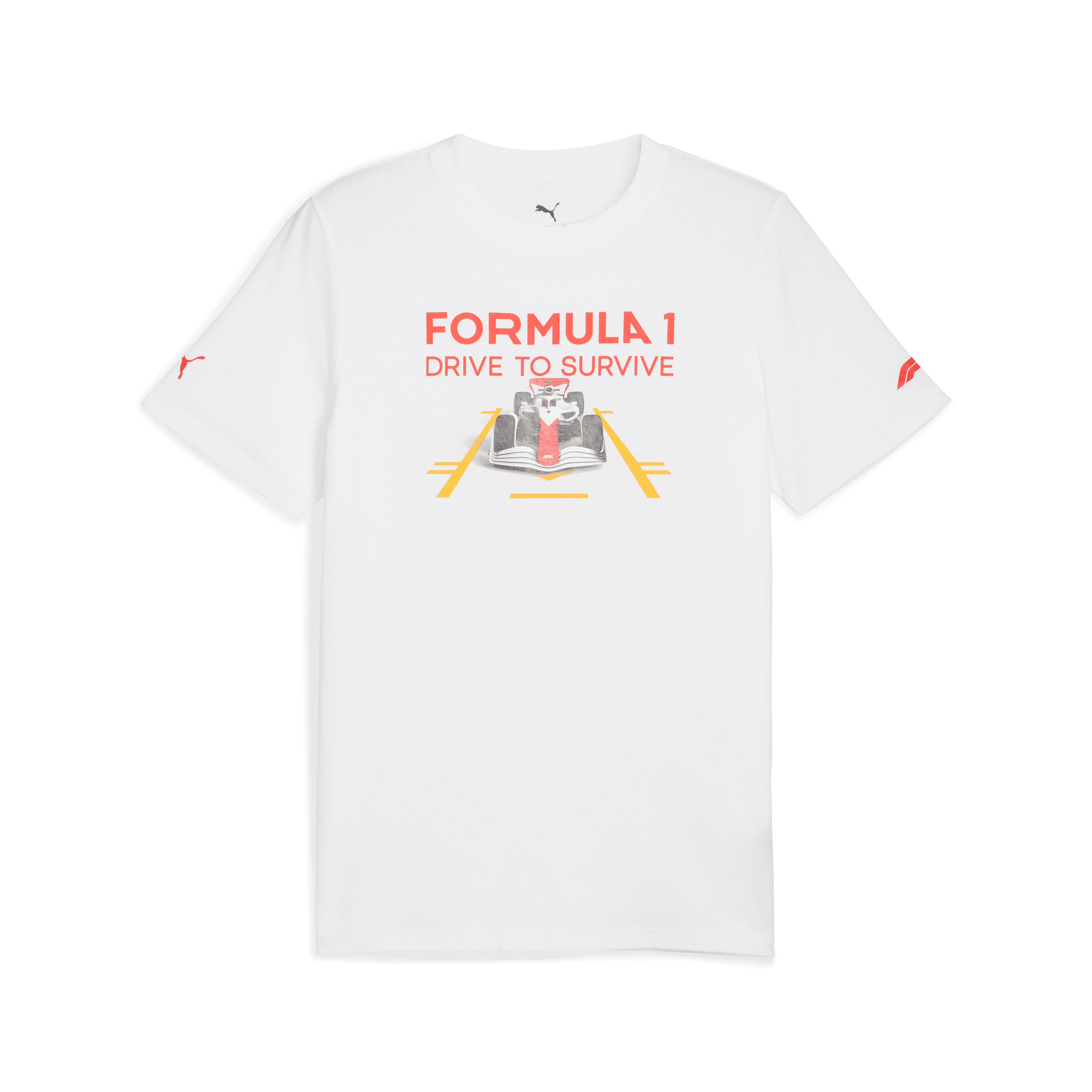 Formula 1 Tech Puma "Drive to Survive" T-Shirt - Black/White T-shirts Formula 1 S White 