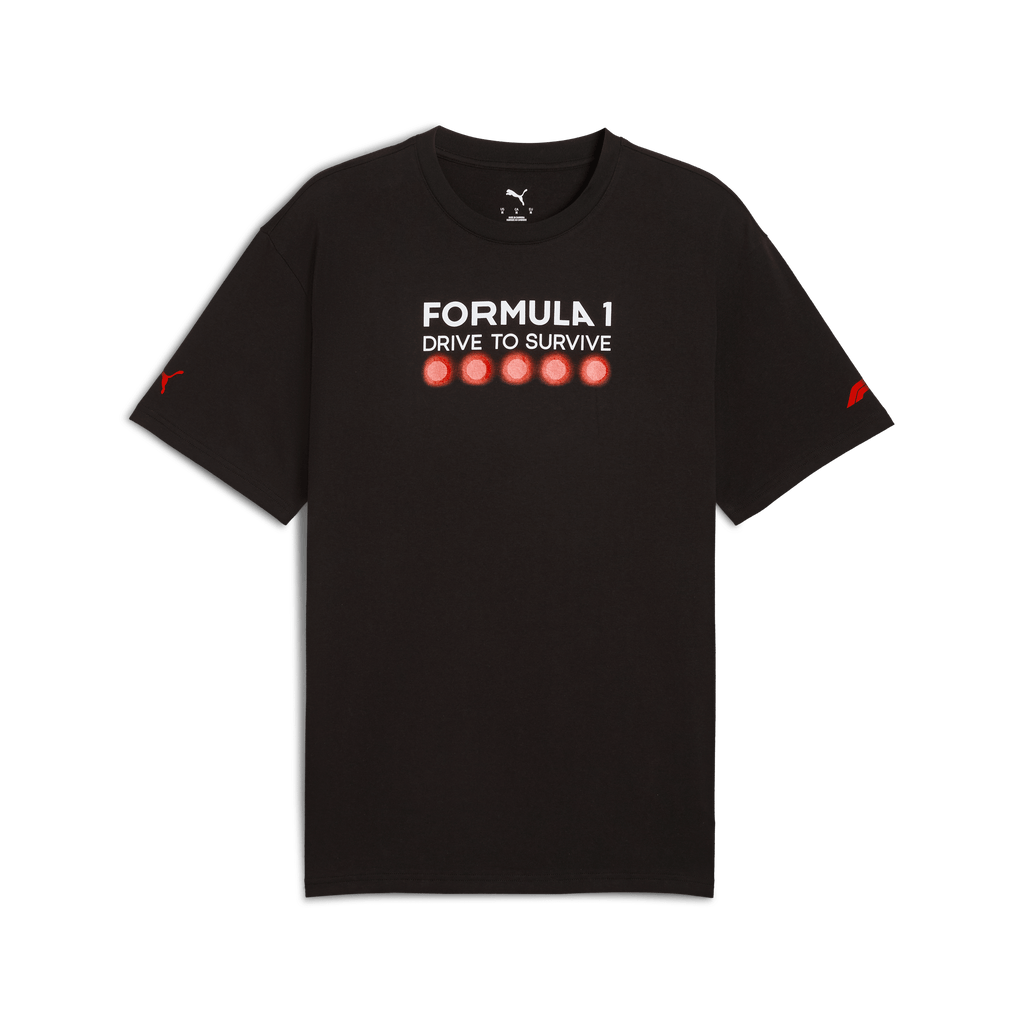 Formula 1 Tech Puma "Drive to Survive" Relaxed Graphic T-Shirt - Black/White T-shirts Formula 1 S Black 