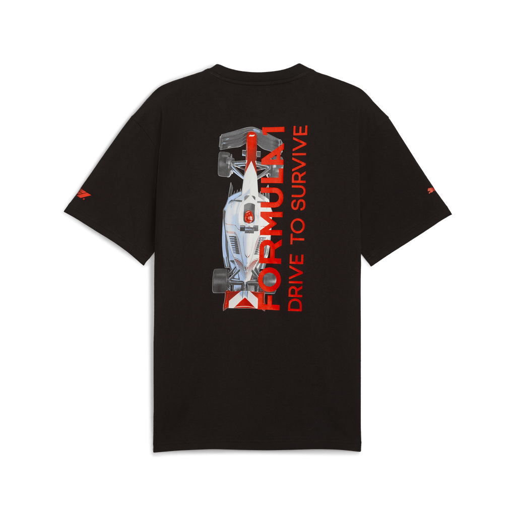 Formula 1 Tech Puma "Drive to Survive" Relaxed Graphic T-Shirt - Black/White T-shirts Formula 1 