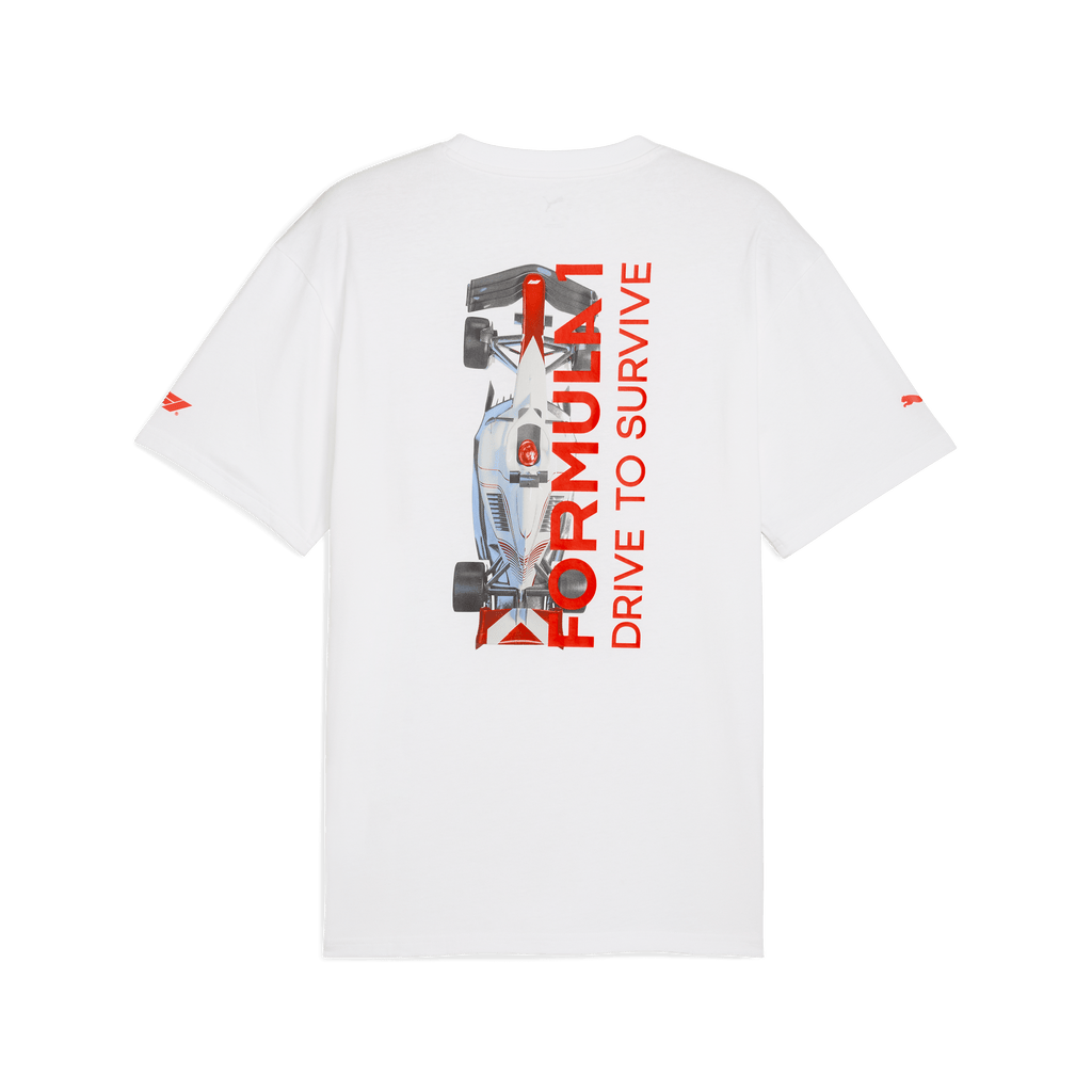 Formula 1 Tech Puma "Drive to Survive" Relaxed Graphic T-Shirt - Black/White T-shirts Formula 1 