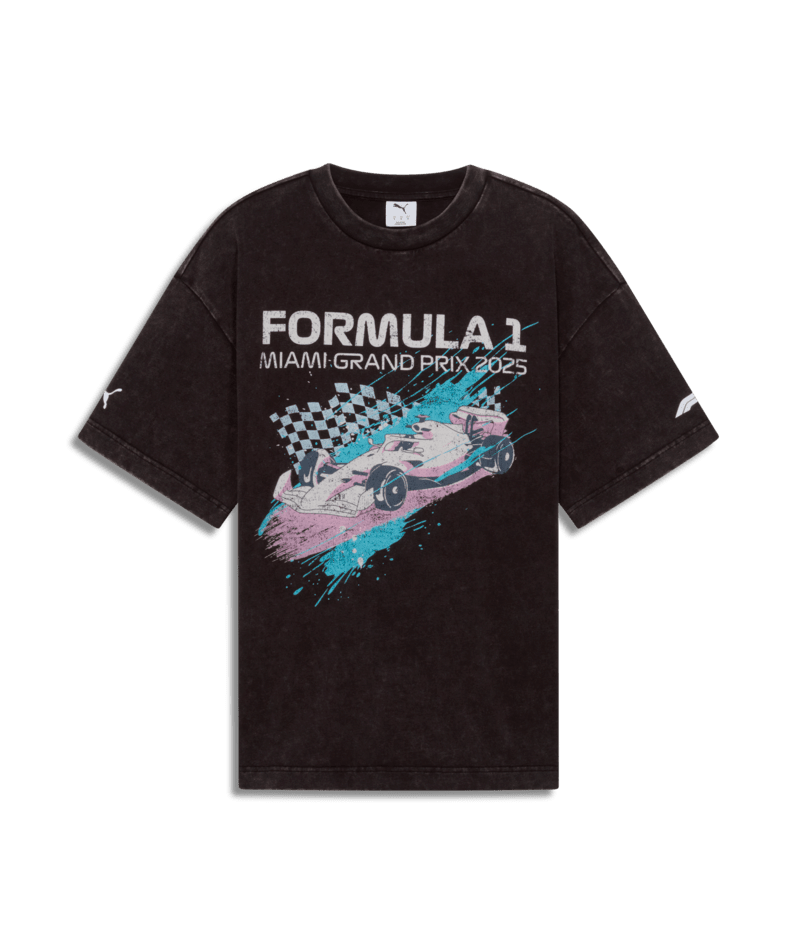 Formula 1 Tech Collection F1 Miami GP T-Shirt - Puma Black/White T-shirts Formula 1 