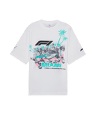 Formula 1 Tech Collection F1 Miami GP Pitstop T-Shirt - Puma White/Aquatic T-shirts Formula 1 S White 