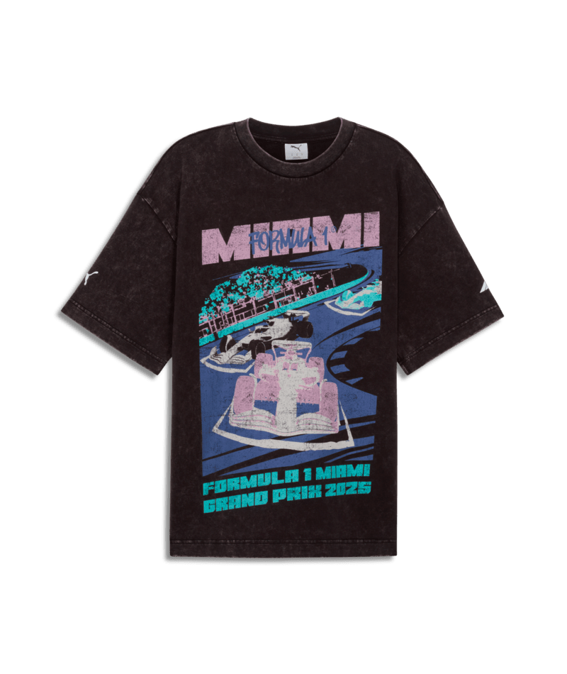 Formula 1 Tech Collection F1 Miami GP Graphic T-Shirt - Puma Black/Pink T-shirts Formula 1 S Black 