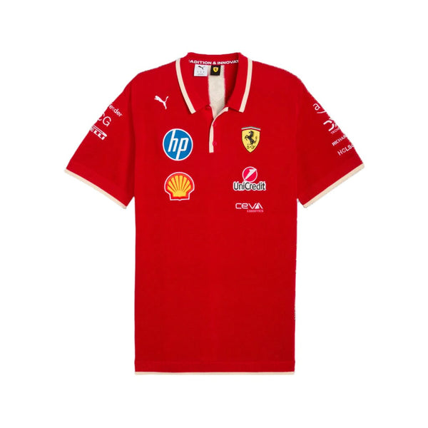 Scuderia Ferrari 2025 Team Polo レッド Scuderia Ferrari F1 2025 Special Edition Team Knit Polo Shirt