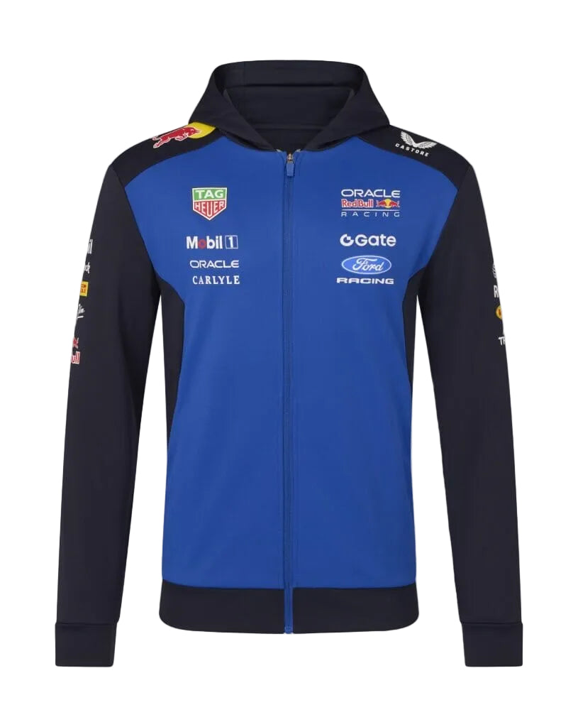 Red Bull Racing F1 2026 Team Full Zip Hooded Sweatshirt- Blue/Navy