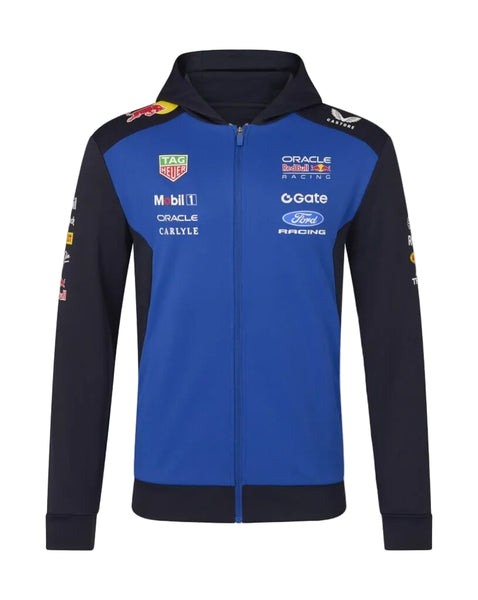 Red Bull Racing F1 2026 Team Full Zip Hooded Sweatshirt- Blue/Navy