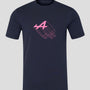 Alpine Racing F1 'A' Graphic Relaxed Fit T-Shirt - Navy T-shirts Alpine 
